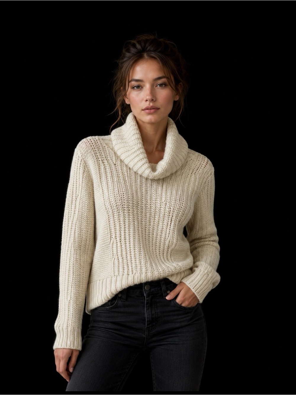 Banana Republic Merino Cream Sweater Size